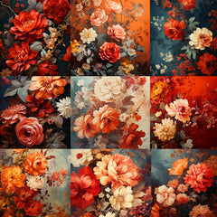 Ultimate Rich Florals Portrait Background Bundle - Meg Bitton Productions