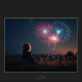 Magical Red White & Blue Fireworks Overlays