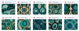 Magical Teal Retro Textures - Meg Bitton Productions