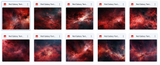 Magical Red Galaxy Fine Art Textures - Meg Bitton Productions