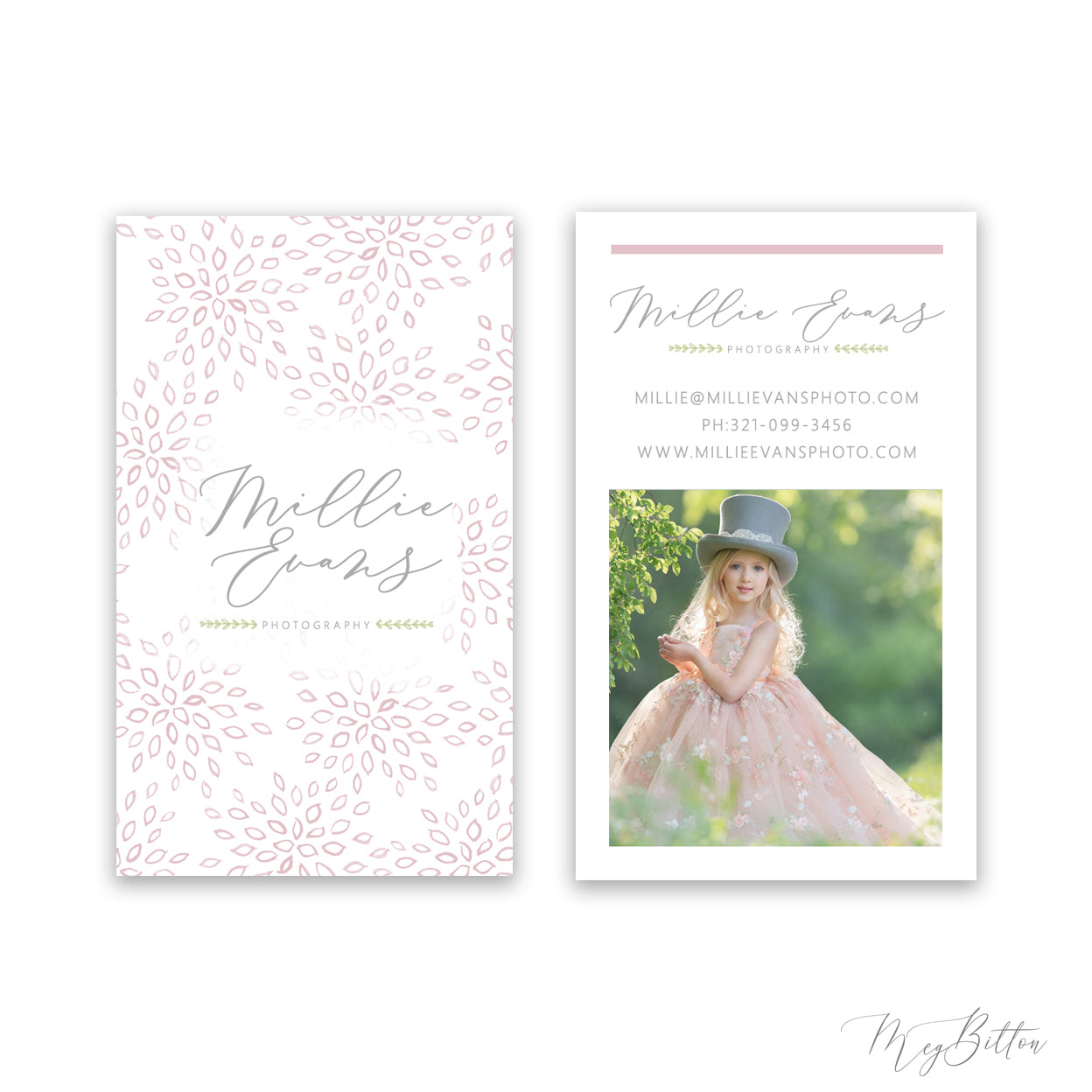 Summery Garden Business Card - Meg Bitton Productions