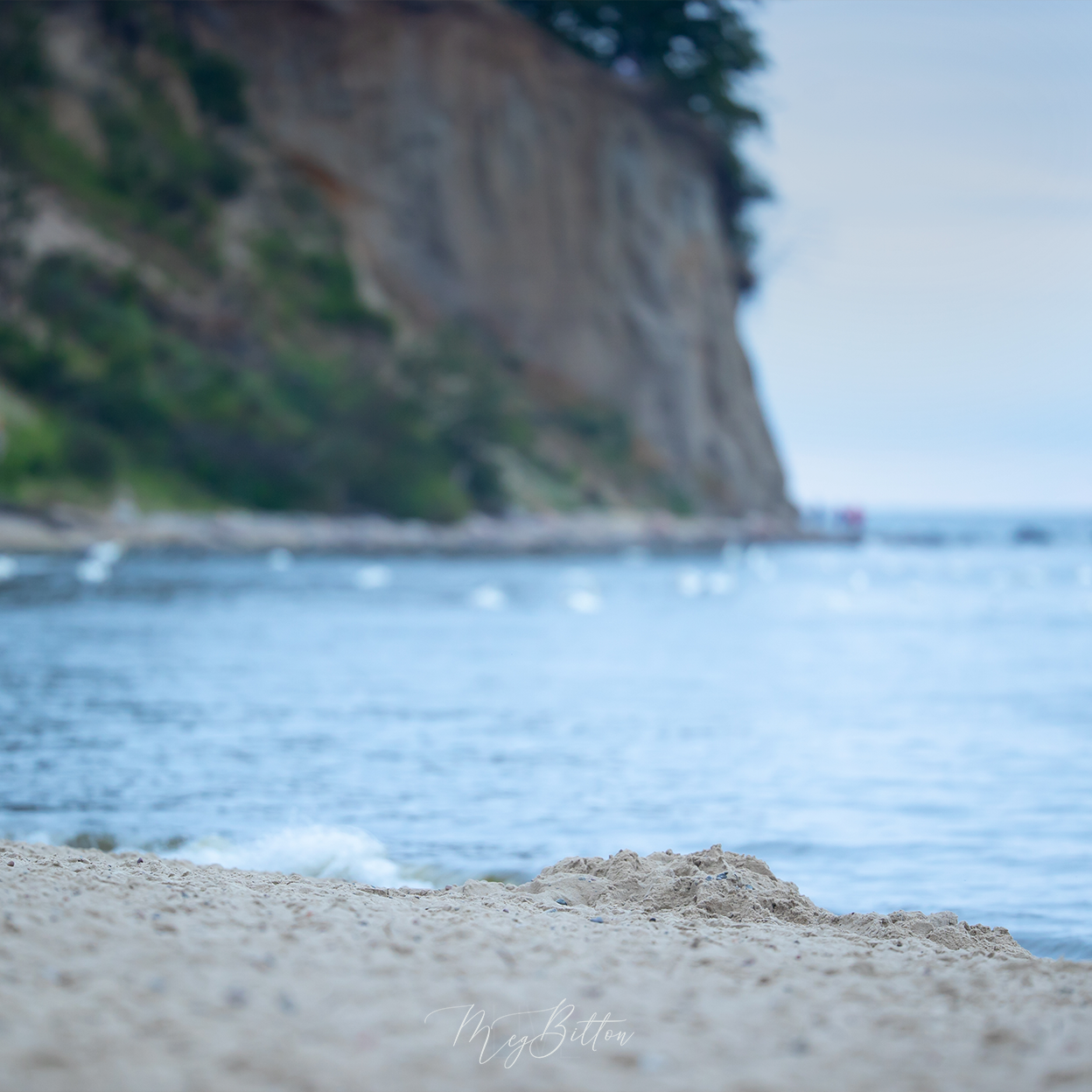 Digital Background: Blue Beach - Meg Bitton Productions