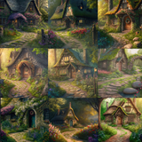 Spring Cottage Digital Background Bundle - Meg Bitton Productions