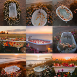 Beach Bath Digital Background Bundle - Meg Bitton Productions