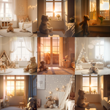 Teddy Bear Rooms Digital Background Bundle - Meg Bitton Productions