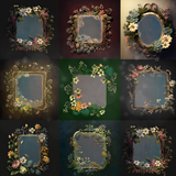 Magical Vintage Floral Frame Overlays - Meg Bitton Productions
