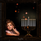 Layered Digital Background: Beautiful Menorah - Meg Bitton Productions
