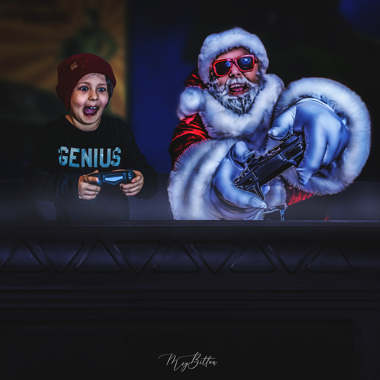 Digital Background: Gaming With Santa - Meg Bitton Productions