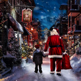 Digital Background: Strolling with Santa - Meg Bitton Productions