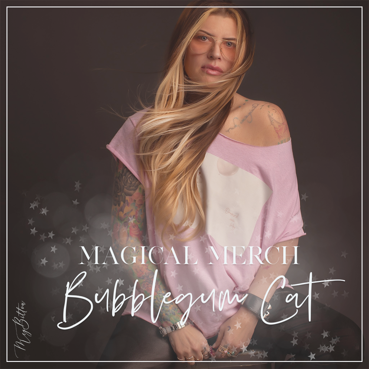 Souls.imagined.tees - bubblegum cat - Meg Bitton Productions
