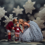 Digital Studio Backdrop: Snowflakes - Meg Bitton Productions