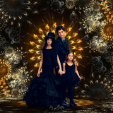 Digital Studio Backdrop: Golden Bursts - Meg Bitton Productions