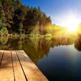 Digital Background: Lakeside Dock - Meg Bitton Productions