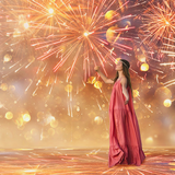 Digital Studio Backdrop: Warm New Year - Meg Bitton Productions