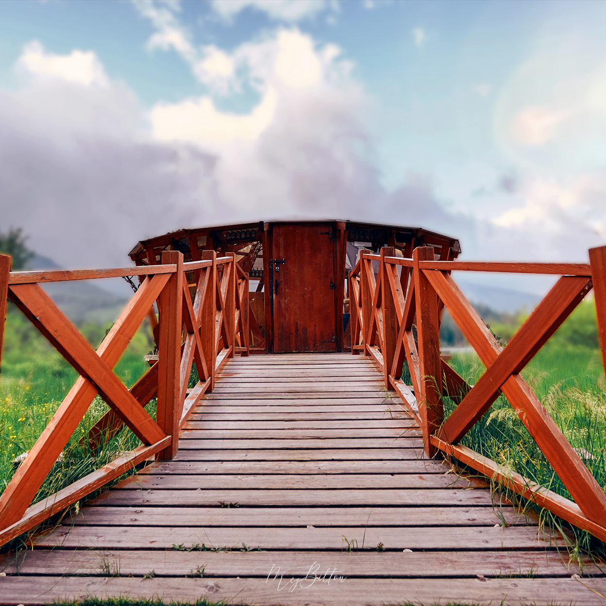 Digital Background: Wooden Bridge - Meg Bitton Productions