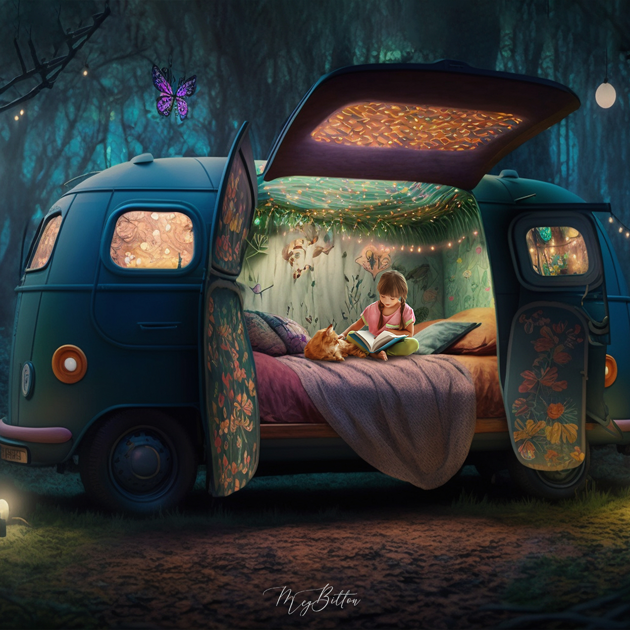 Simple Composite Creation - Forest Van - Meg Bitton Productions