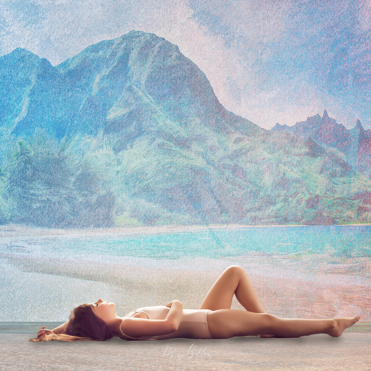 Digital Studio Backdrop: Beachy Breeze - Meg Bitton Productions