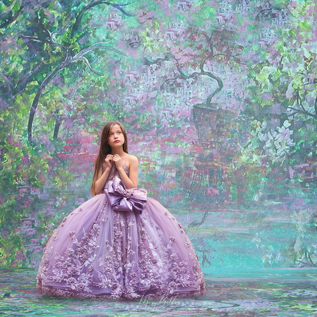 Digital Studio Backdrop: Blue Lagoon - Meg Bitton Productions