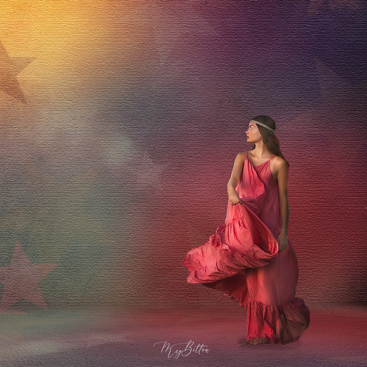 Digital Studio Backdrop: Bright Stars - Meg Bitton Productions