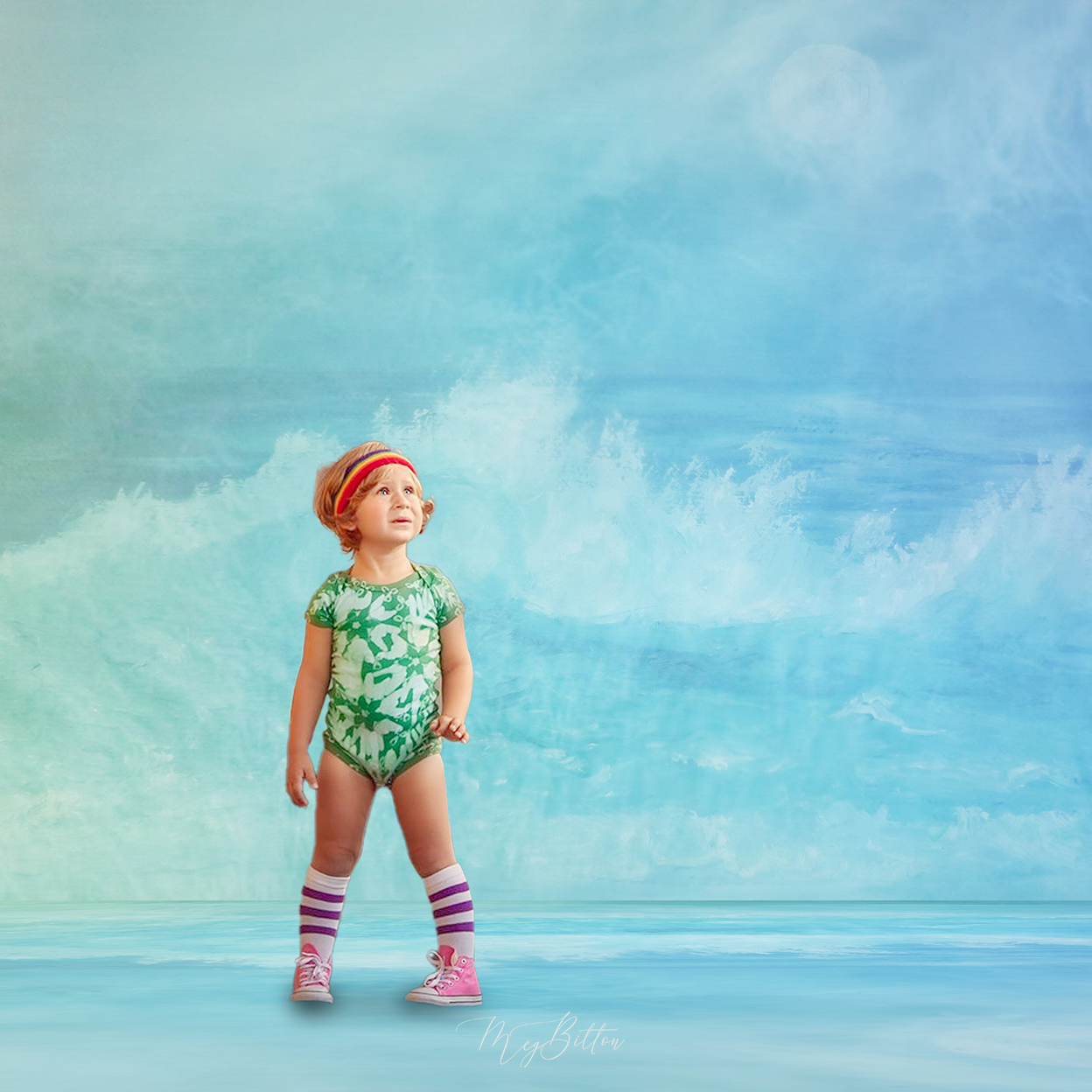 Digital Studio Backdrop: Deep Blue Sea - Meg Bitton Productions