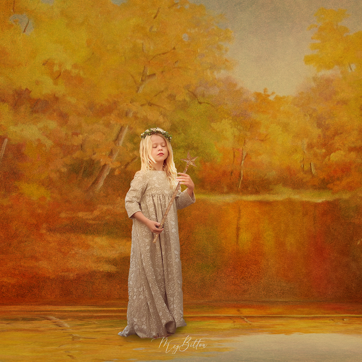 Digital Studio Backdrop: Fall Fantasy - Meg Bitton Productions