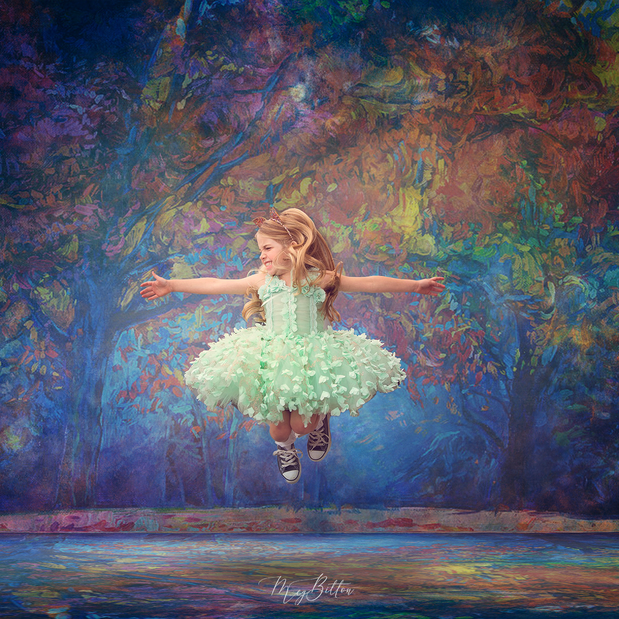Digital Studio Backdrop: Fall Magic - Meg Bitton Productions