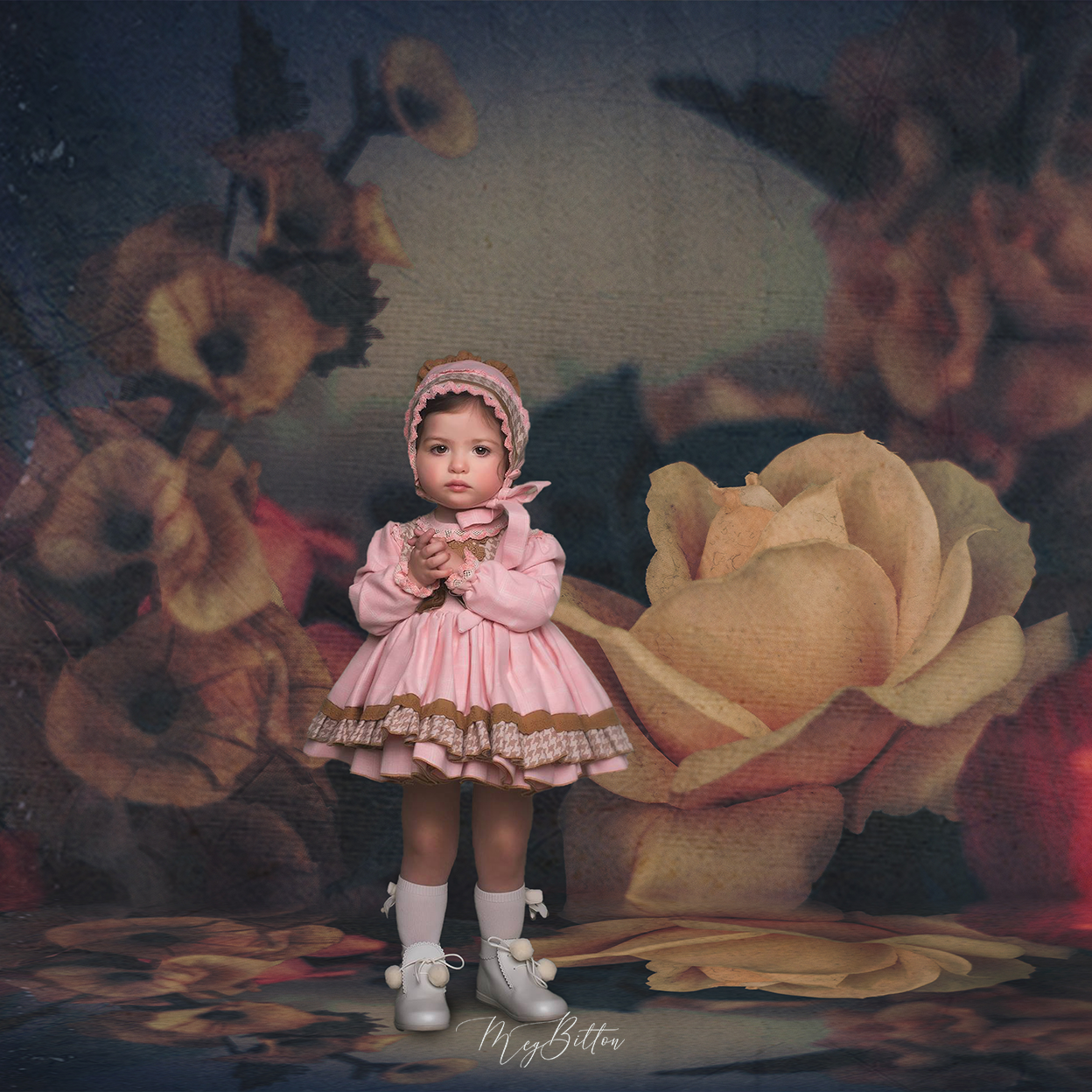 Digital Studio Backdrop: Grunge Garden - Meg Bitton Productions