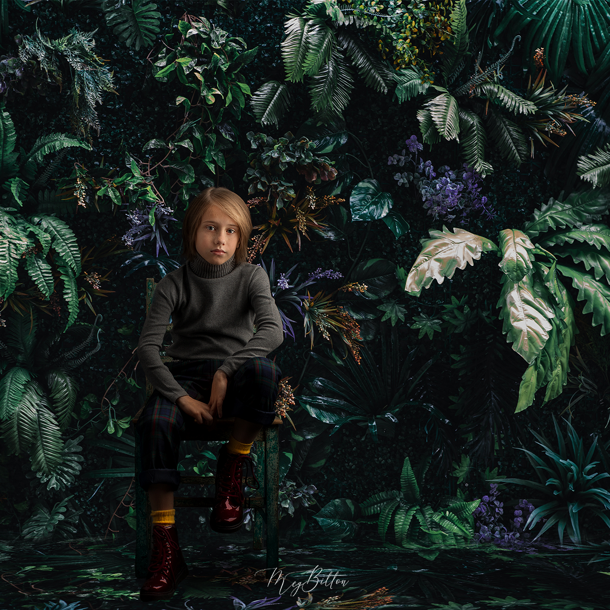 Digital Studio Backdrop: In the Ferns - Meg Bitton Productions