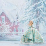 Digital Studio Backdrop: Little Red Cabin - Meg Bitton Productions