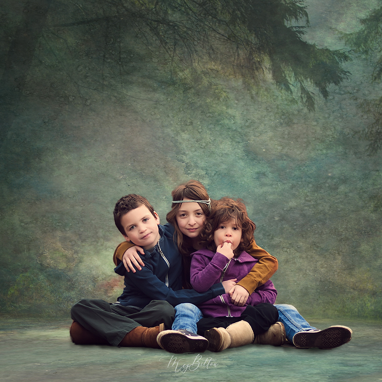 Digital Studio Backdrop: Painted Forest - Meg Bitton Productions