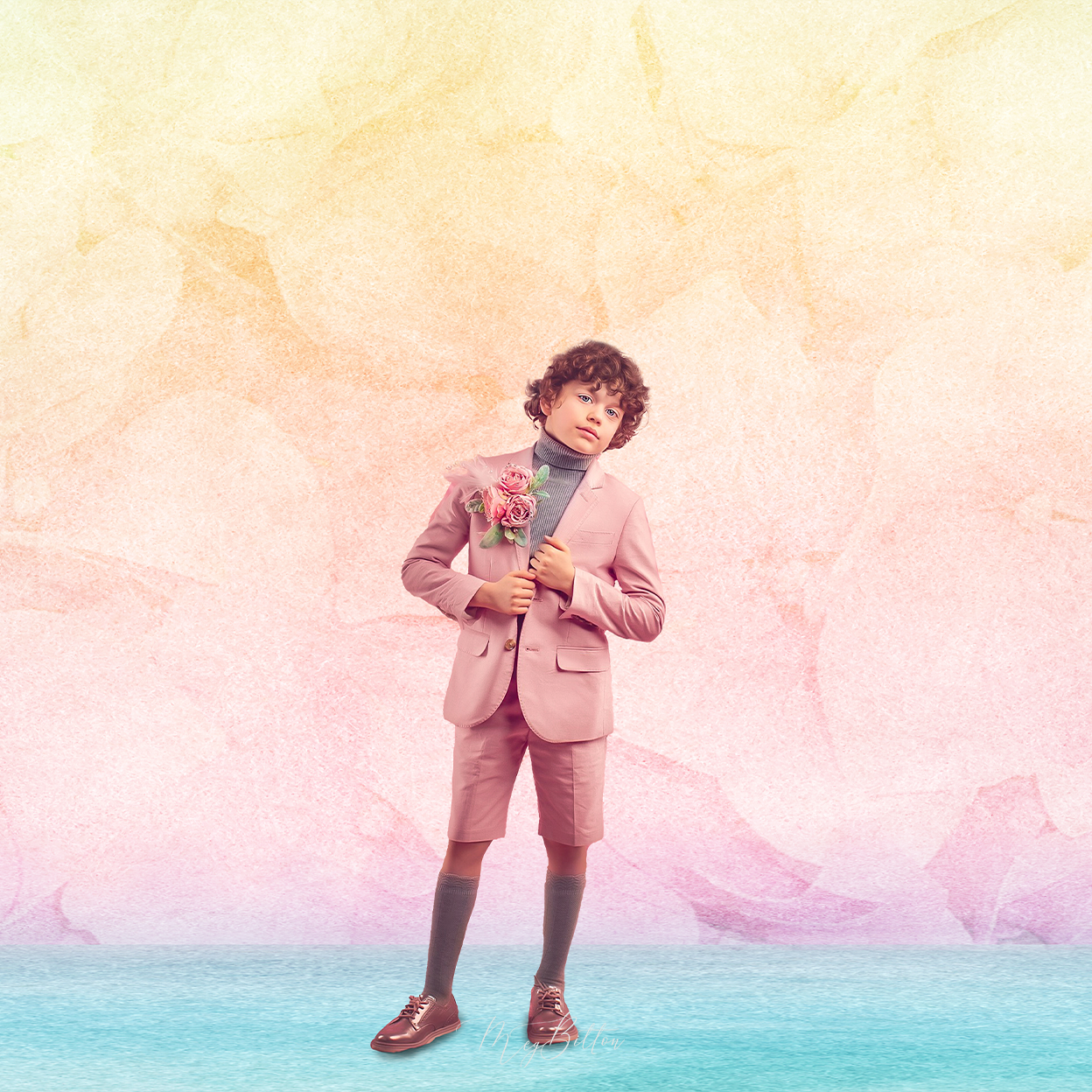 Digital Studio Backdrop: Pastel Rainbow - Meg Bitton Productions