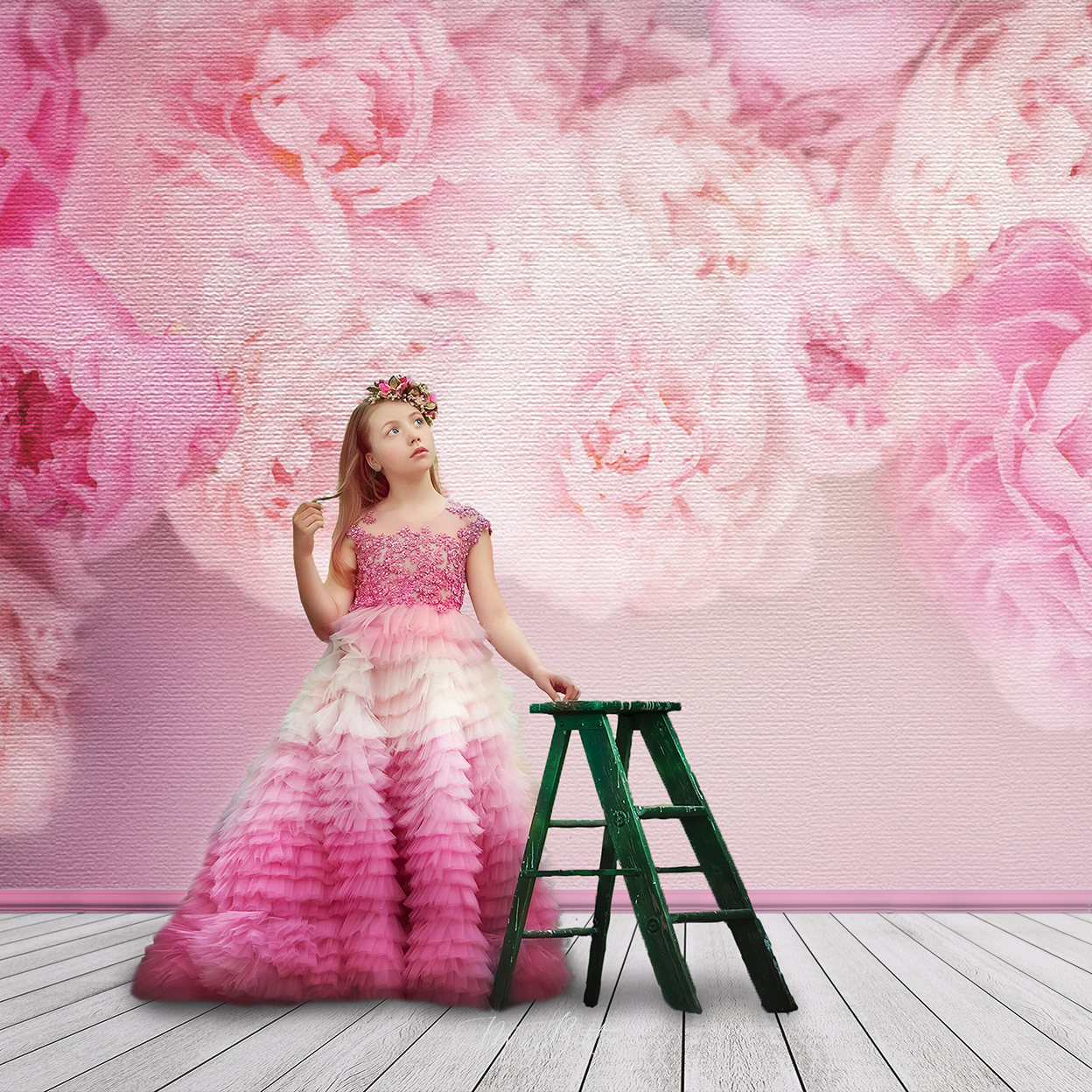 Digital Studio Backdrop: Perfect Peonies - Meg Bitton Productions