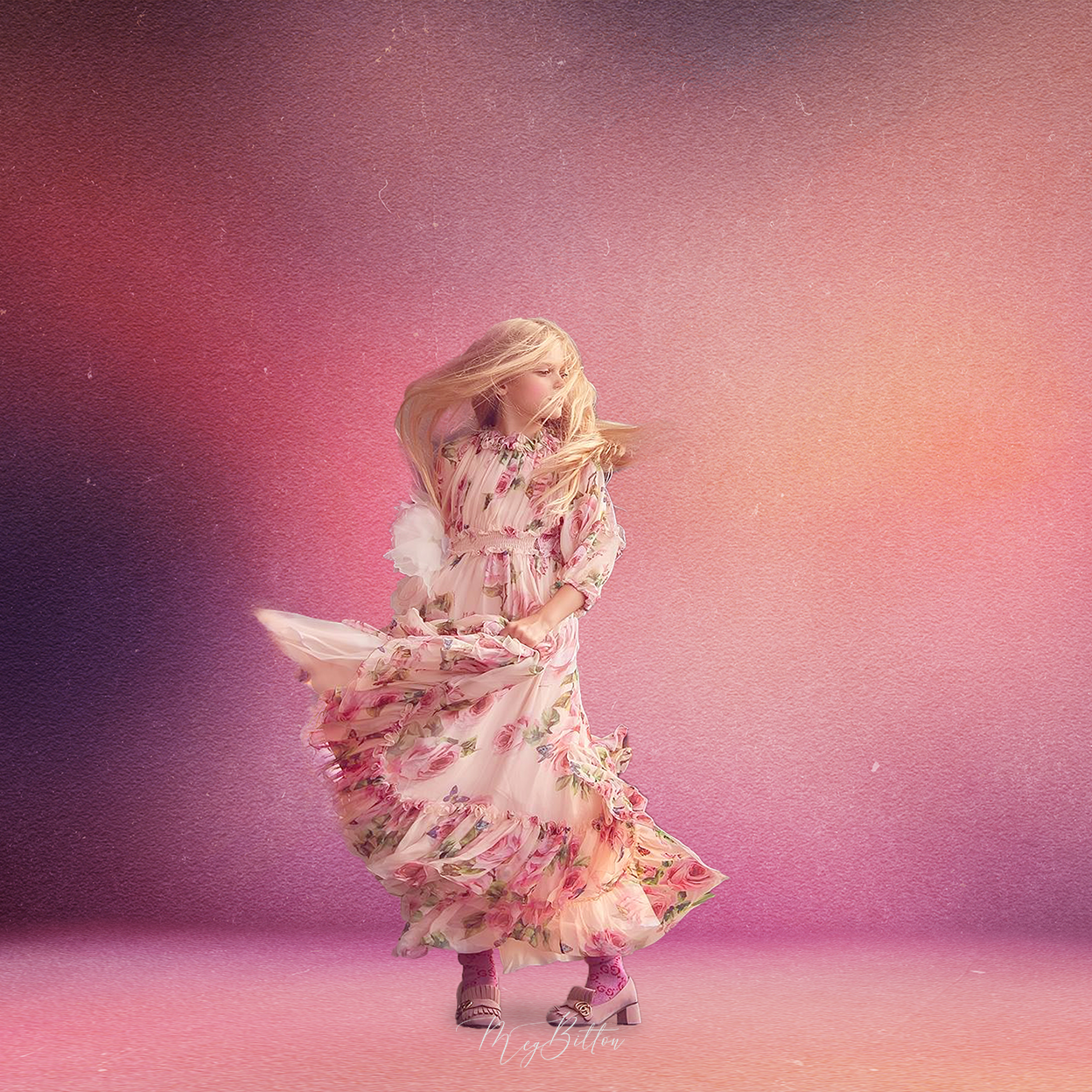 Digital Studio Backdrop: Rose Tinted Glasses - Meg Bitton Productions