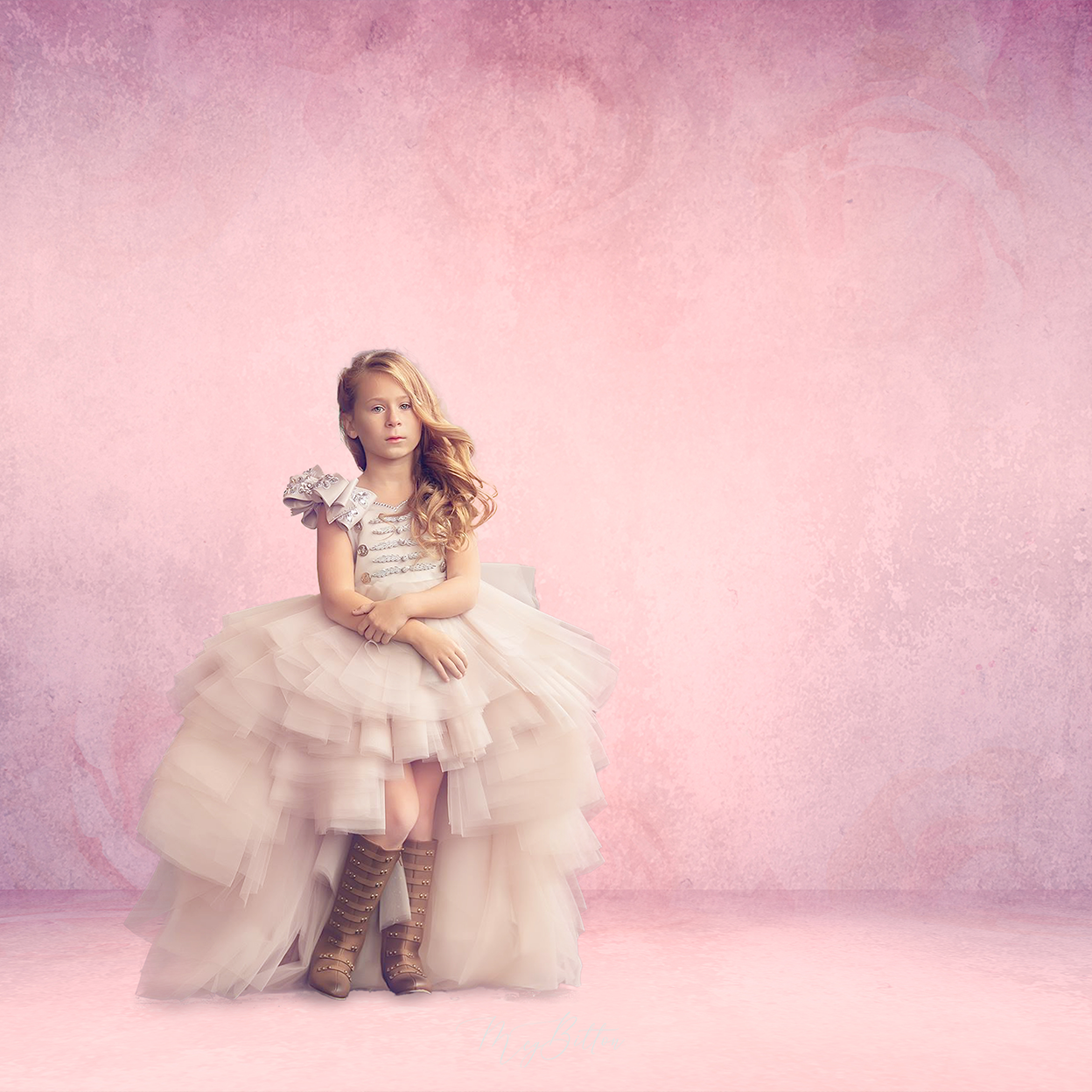 Digital Studio Backdrop: Rosy Princess - Meg Bitton Productions