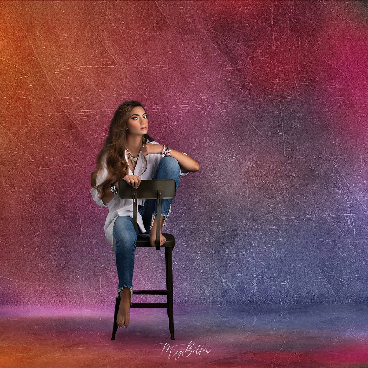 Digital Studio Backdrop: Spring Stroll - Meg Bitton Productions