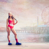 Digital Studio Backdrop: Sunset Pier - Meg Bitton Productions