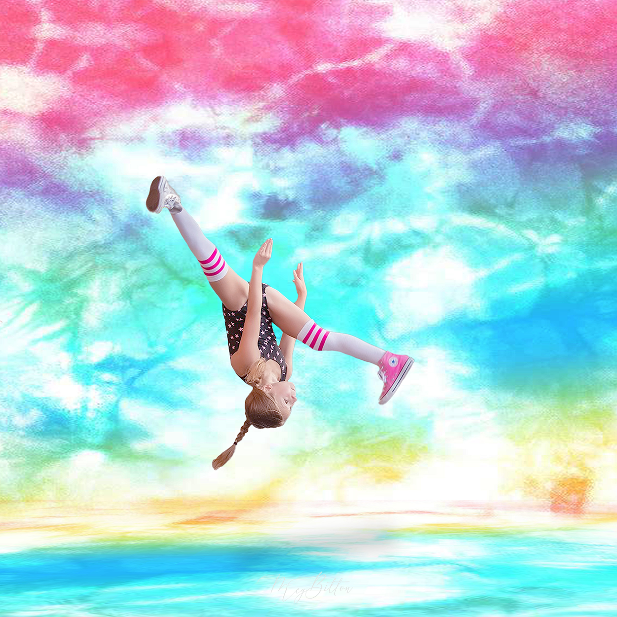 Digital Studio Backdrop: Tie Dye Daze - Meg Bitton Productions