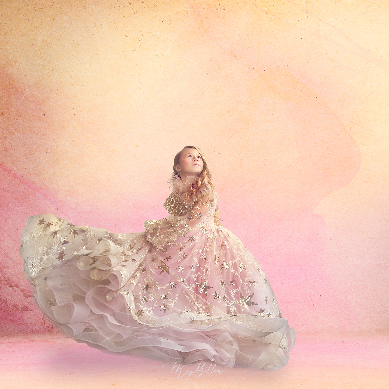 Digital Studio Backdrop: Warm Pastels - Meg Bitton Productions