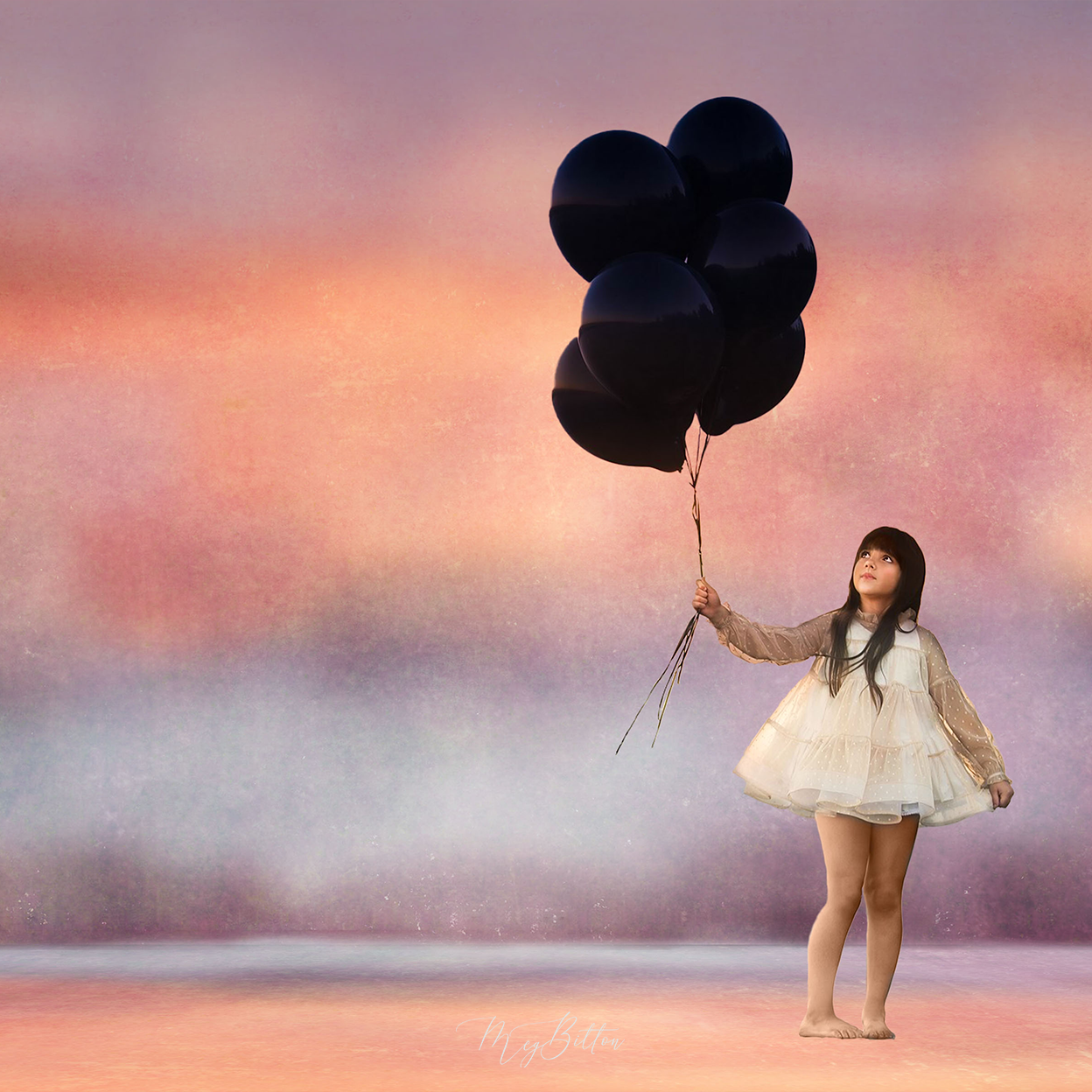 Digital Studio Backdrop: Warm Rainbow - Meg Bitton Productions