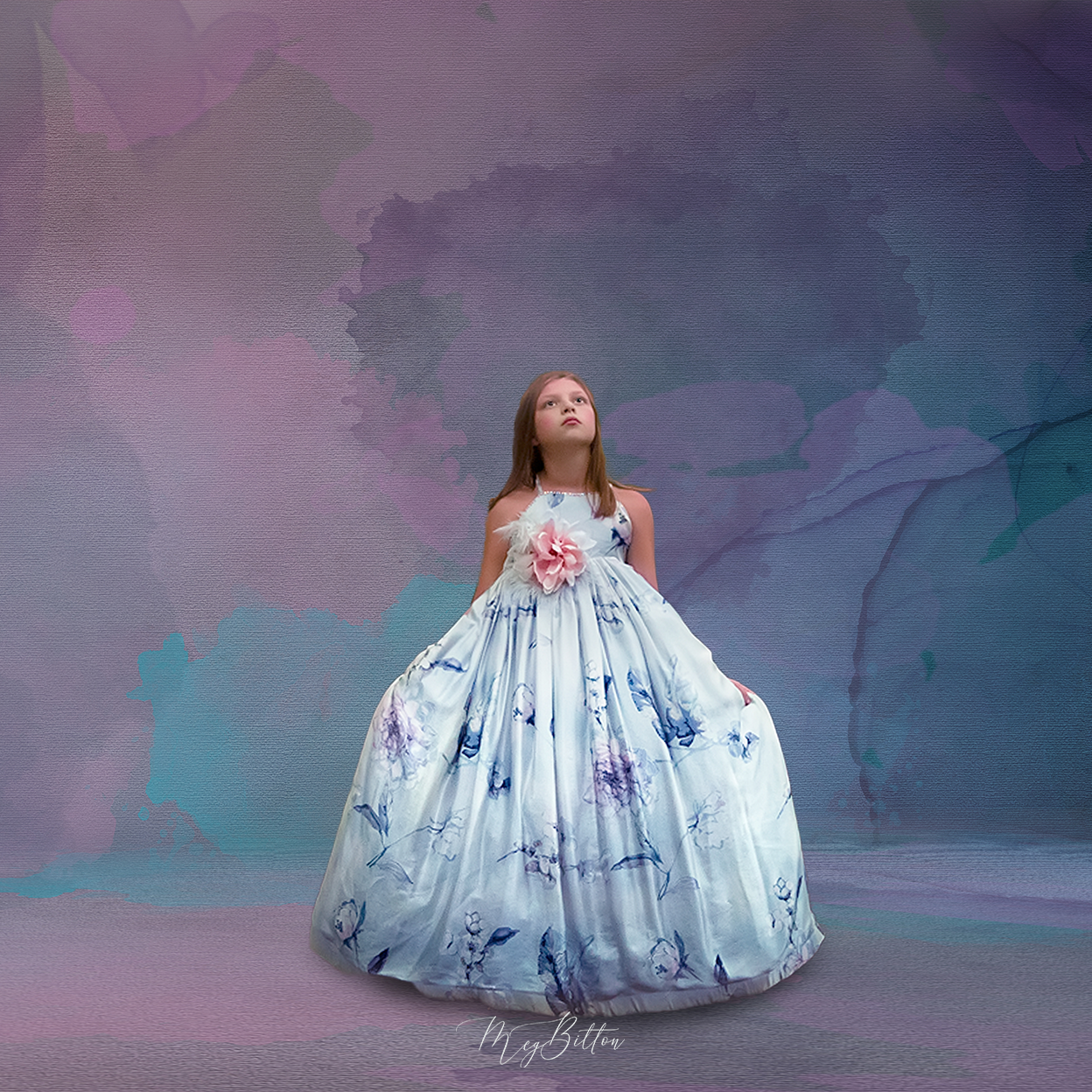Digital Studio Backdrop: Watercolor Palette - Meg Bitton Productions