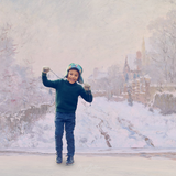 Digital Studio Backdrop: Winter Path - Meg Bitton Productions