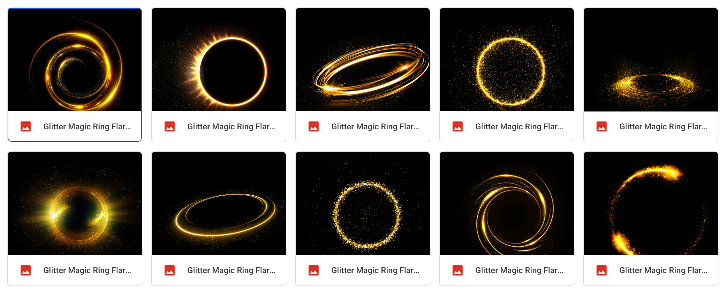 Magical Glitter Ring Flares - Meg Bitton Productions