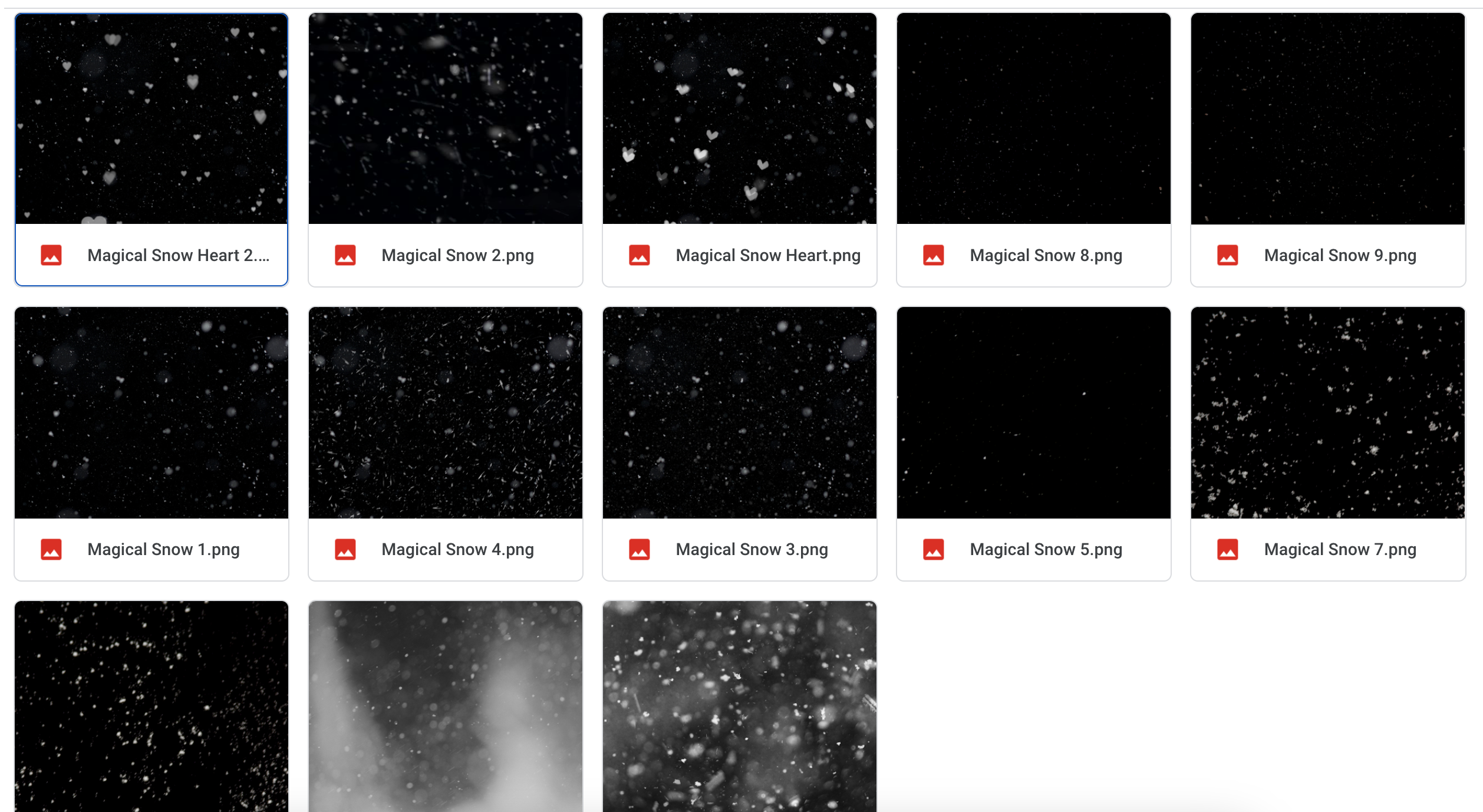 Magical Snow Overlays - Meg Bitton Productions