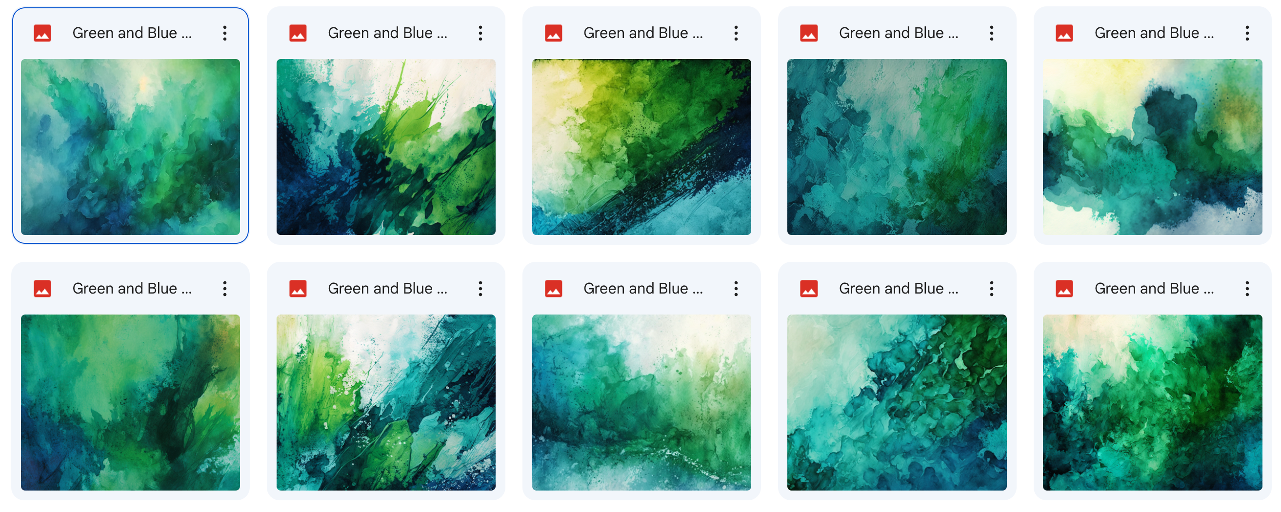 Magical Green and Blue Multi Textures - Meg Bitton Productions