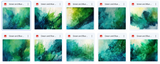 Magical Green and Blue Multi Textures - Meg Bitton Productions