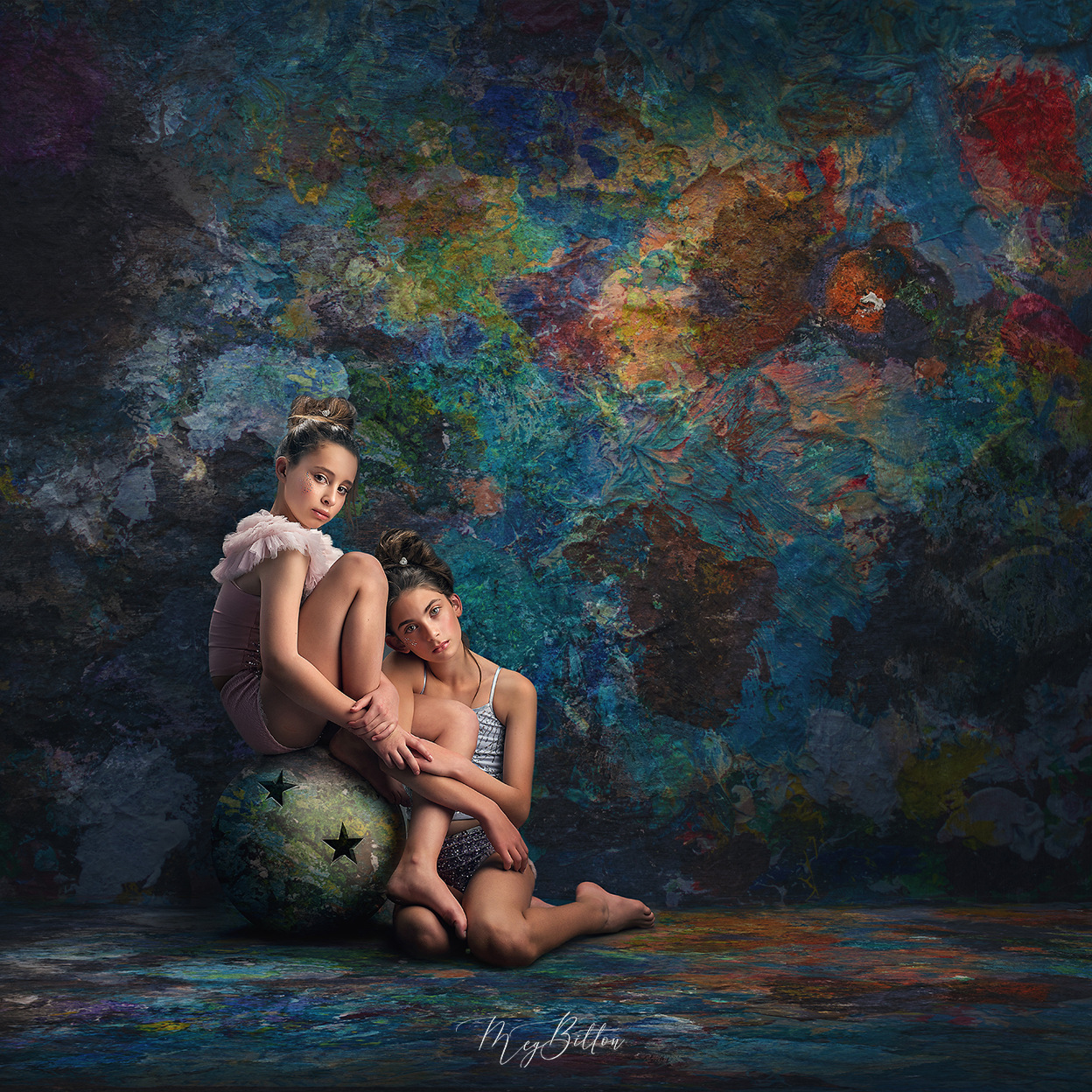 Vintage Palette Layered Digital Background - Meg Bitton Productions