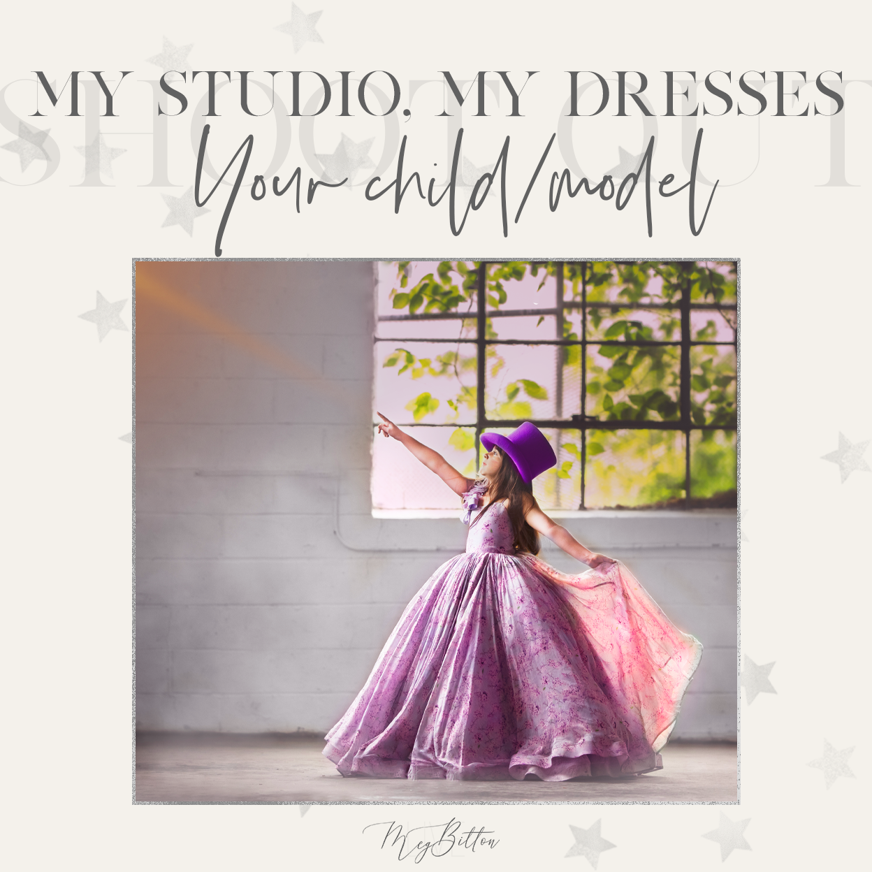 My Studio, My Dresses, Your Child/Model - January 2022 - Meg Bitton Productions