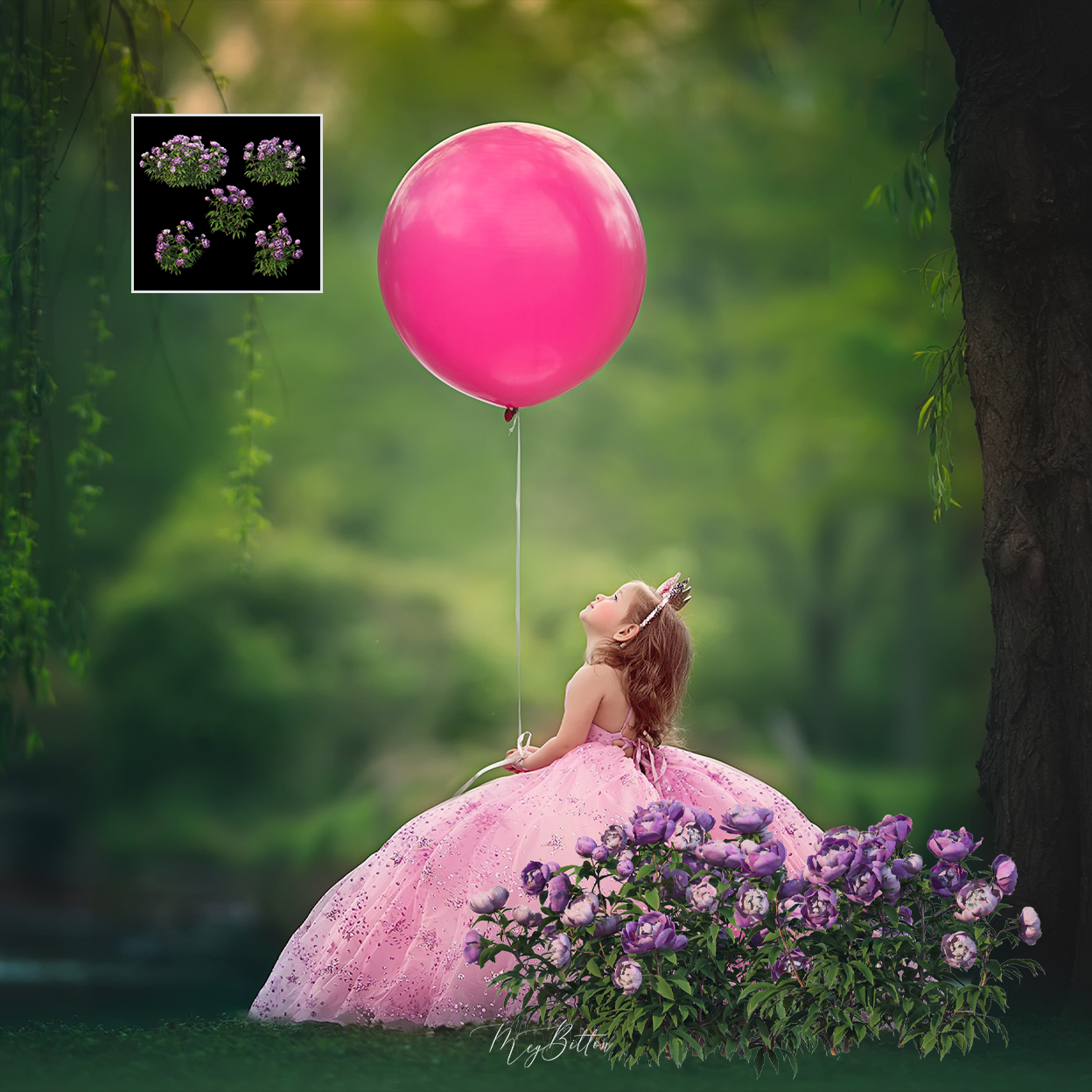 Mixer Brush: Peonies - Meg Bitton Productions