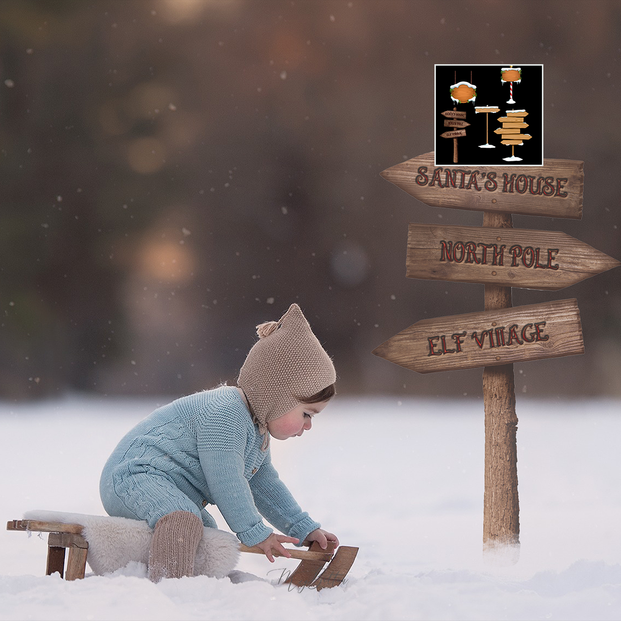 Mixer Brush: Wooden Signs - Meg Bitton Productions