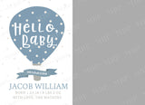 Baby Boy Balloon Announcement Template